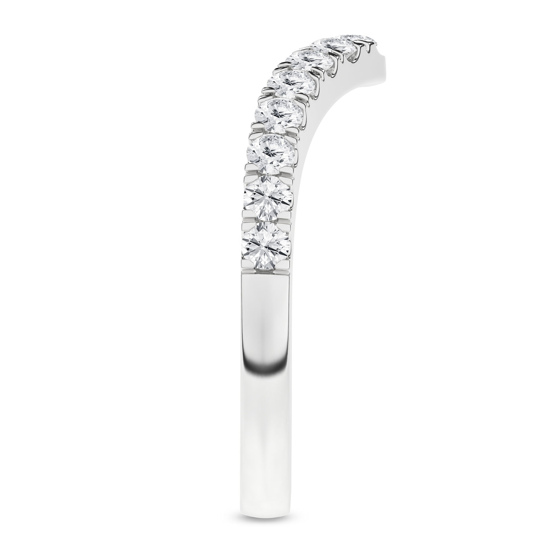 Revelation 14K White Gold 0.50 CTW Lab Grown Diamond Contour Band