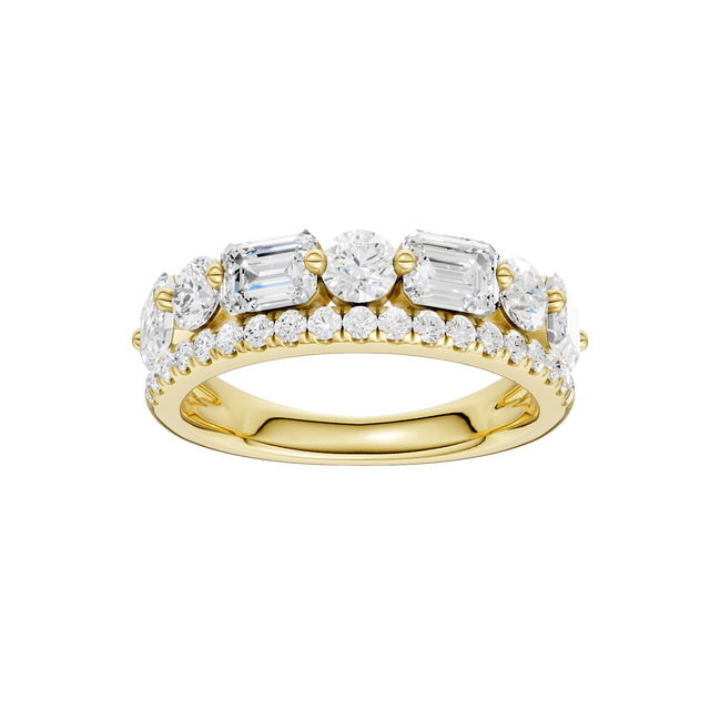 Revelation 14K Yellow Gold 2 CTW Lab Grown Diamond Stackable Ring