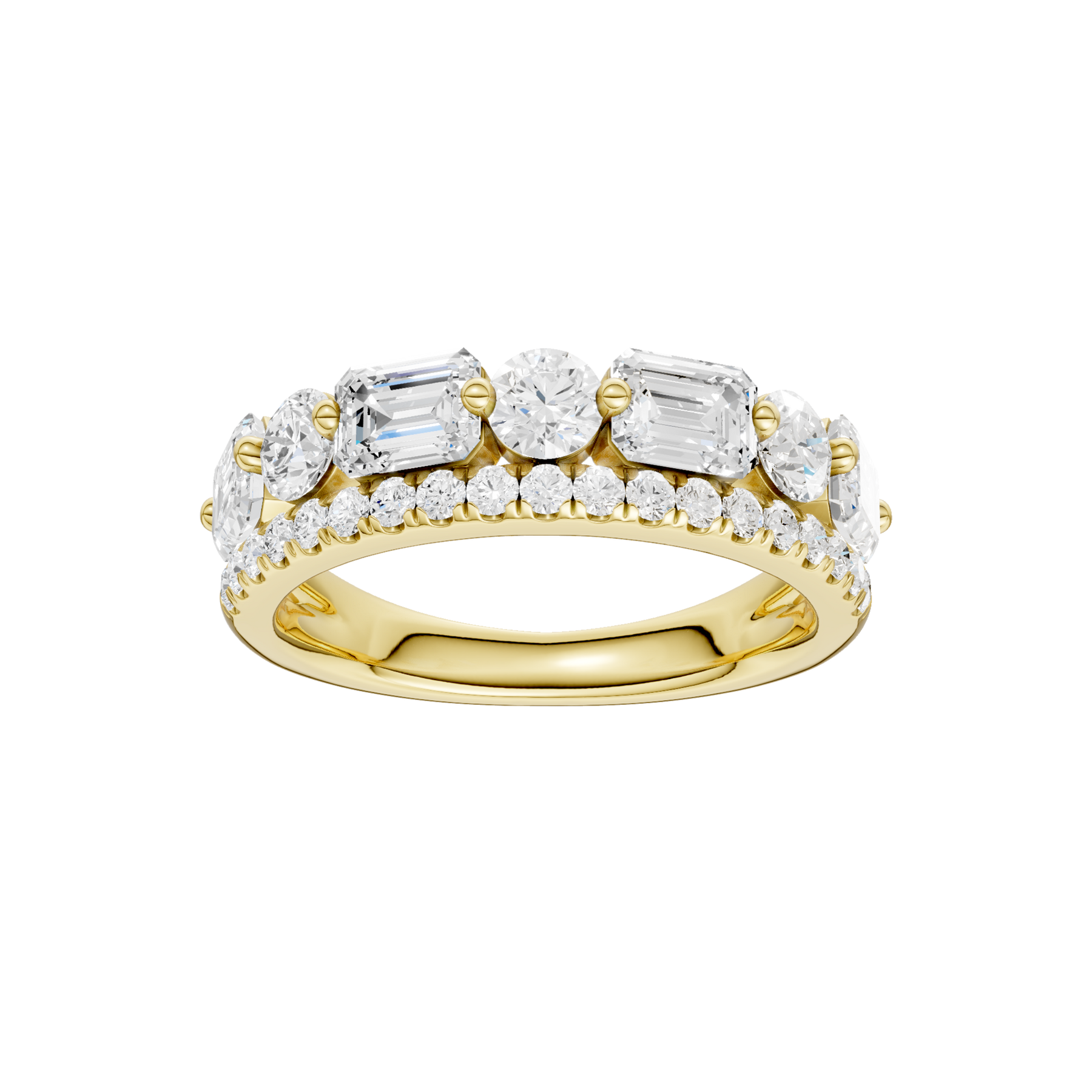 Revelation 14K Yellow Gold 2 CTW Lab Grown Diamond Stackable Ring
