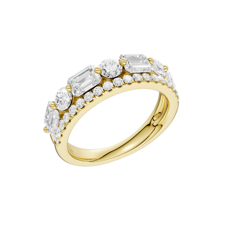 Revelation 14K Yellow Gold 2 CTW Lab Grown Diamond Stackable Ring