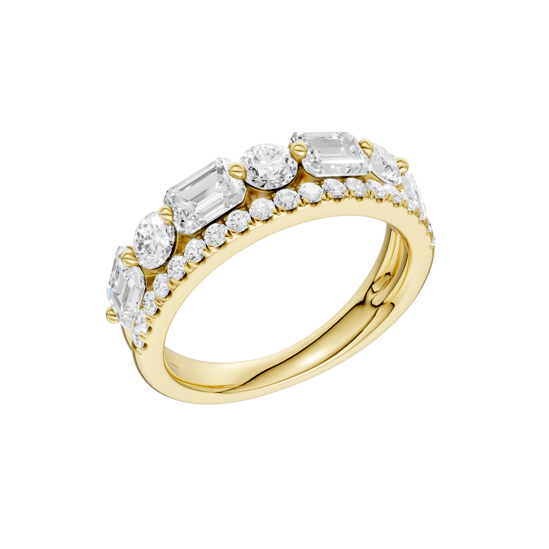 Revelation 14K Yellow Gold 2 CTW Lab Grown Diamond Stackable Ring