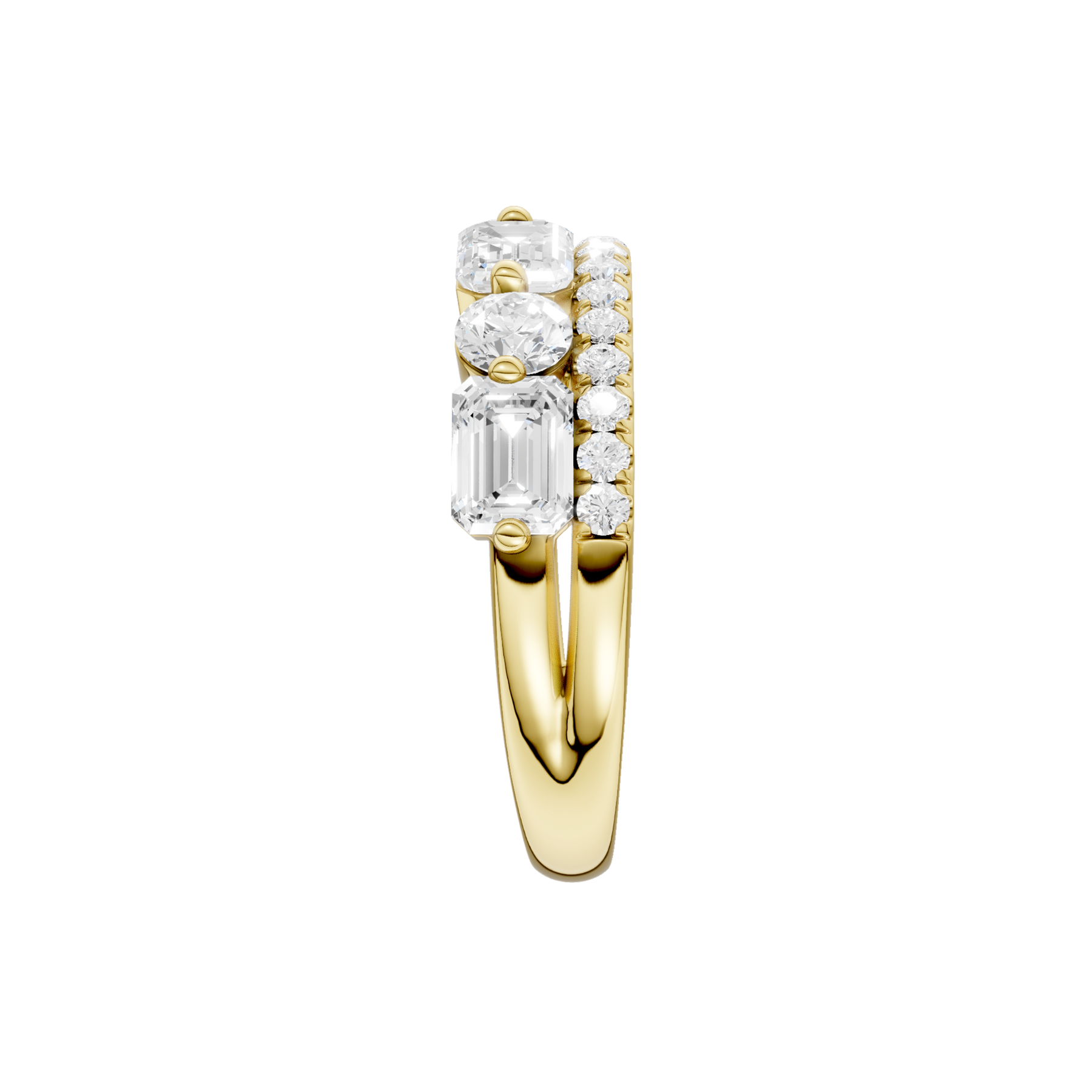 Revelation 14K Yellow Gold 2 CTW Lab Grown Diamond Stackable Ring