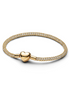 Pandora Moments 14K Gold-Plated Heart Clasp Sparkling Mesh Bracelet Size 17
