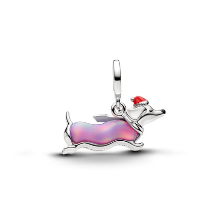Pandora Moments Christmas Dachshund Dangle Charm