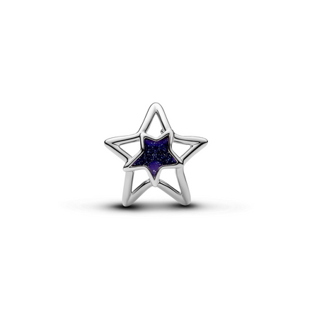 Pandora Moments Platinum-Plated Star Openwork Charm