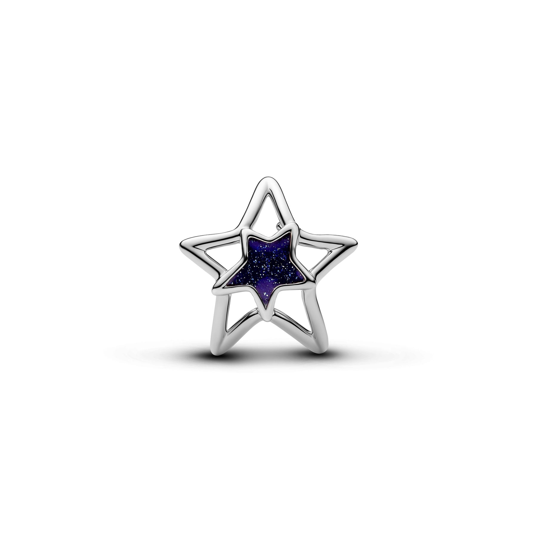 Pandora Moments Platinum-Plated Star Openwork Charm