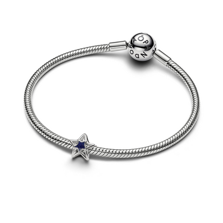 Pandora Moments Platinum-Plated Star Openwork Charm