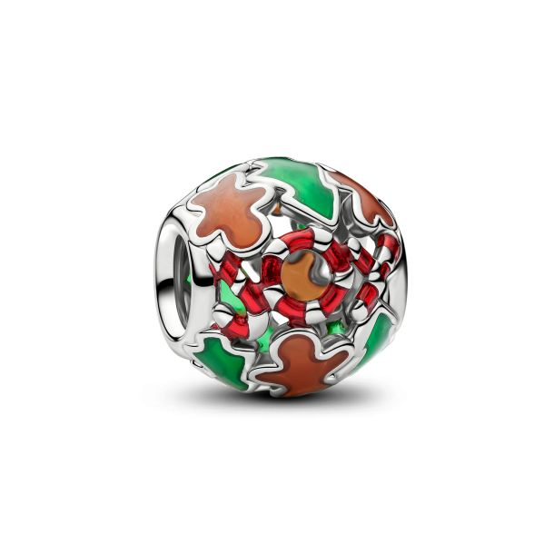 Pandora Moments Platinum-Plated Holiday Joy Openwork Charm