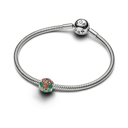 Pandora Moments Platinum-Plated Holiday Joy Openwork Charm