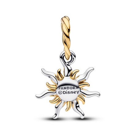 Pandora X Disney Rapunzel Two-Tone Sun Drop Flower Lab-Grown Diamond Charm