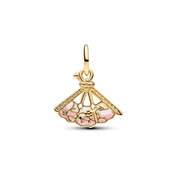 Pandora X Disney 14K Gold-Plated Mulan Fan Dangle Charm