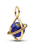Pandora Moments 14K Gold-Plated Spinning Celestial Blue Planet Dangle Charm