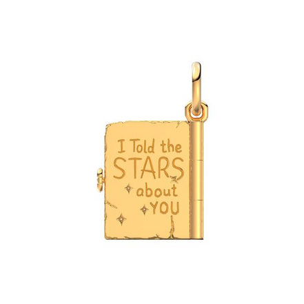 Pandora Moments 14K Gold-Plated Engravable Magic Book Dangle Charm
