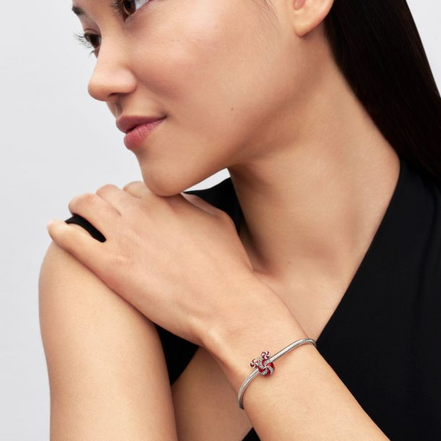 Pandora X Disney Silver Mickey Mouse Christmas Oranament Charm
