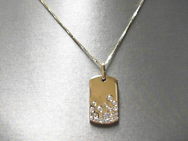 14K Yellow .27 CTW Diamond pendant