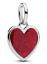 Pandora Moments Platinum-Plated Engravable Red Heart Dangle Charm