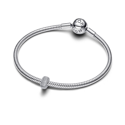 Pandora Me/Moments Silver Textured Mini Clip Charm