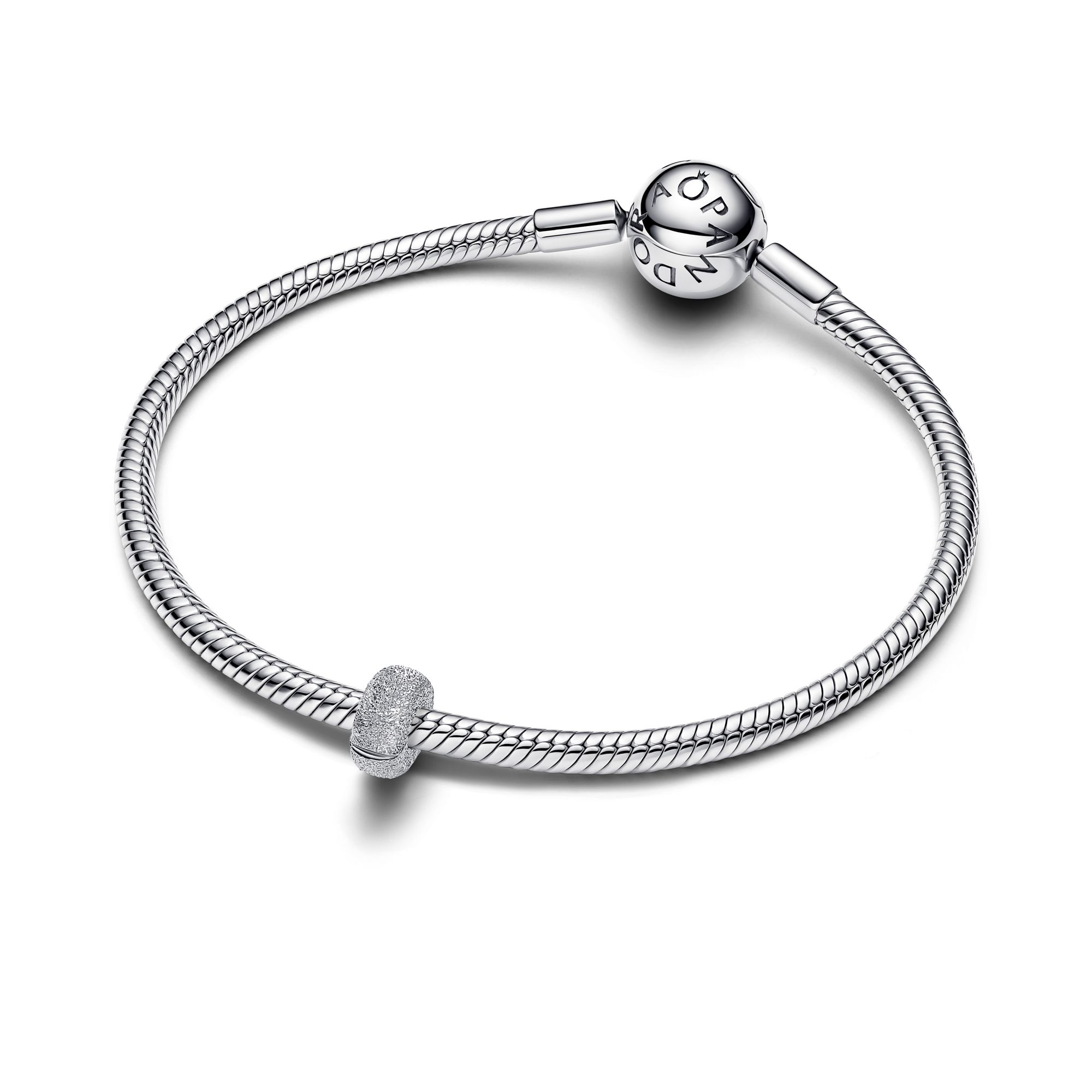 Pandora Me/Moments Silver Textured Mini Clip Charm