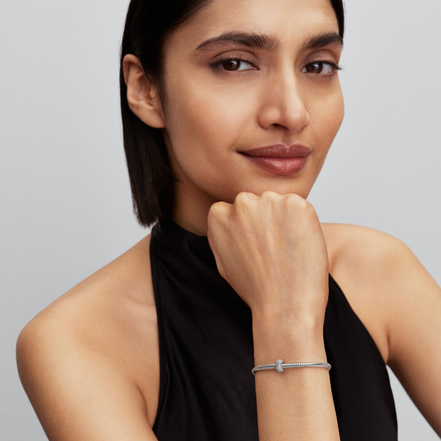 Pandora Me/Moments Silver Textured Mini Clip Charm
