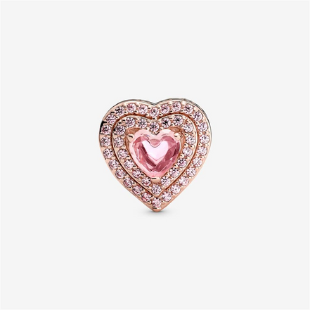 Pandora Timeless Sparkling Levelled Heart Charm