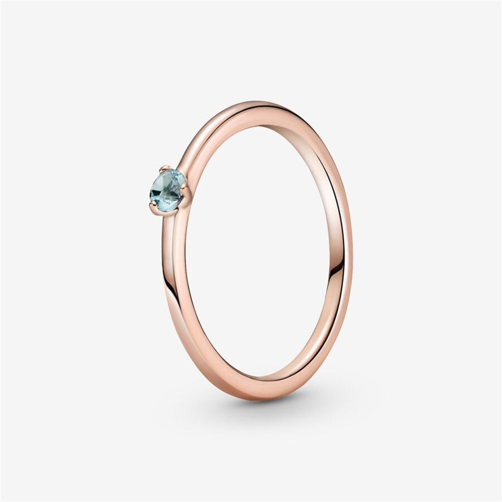 Pandora Timeless Light Blue Solitaire Ring Size 7.5