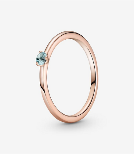 Pandora Timeless Light Blue Solitaire Ring Size 7.5