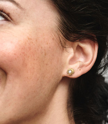 Pandora Disney The Little Mermaid Seashell Stud Earrings