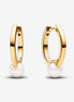 Pandora Timeless Treated Freshwater Cultured Pearl Hoop Earrings