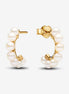 Pandora Timeless Treated Freshwater Cultured Pearls Open Hoop Earrings