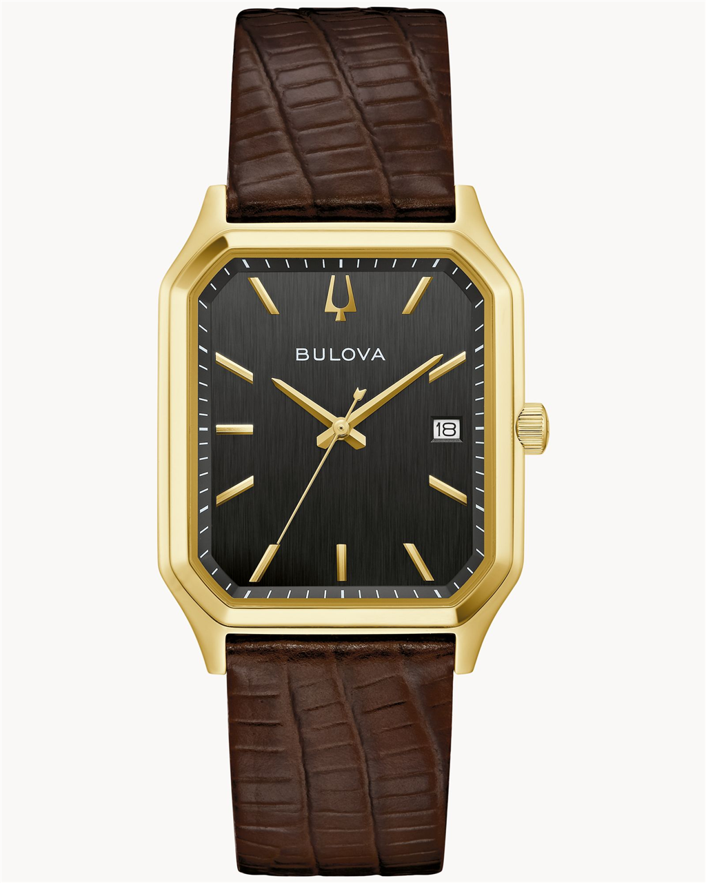 Bulova Tony Bennett “We Are All Here” Black Dial Brown Leather Strap Watch