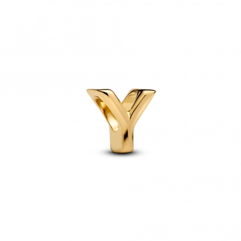 Pandora Letter Y Alphabet Gold-Plated Charm