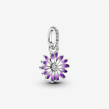Panodra Moments Purple Daisy Dangle Charm