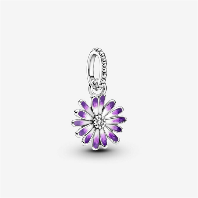 Panodra Moments Purple Daisy Dangle Charm