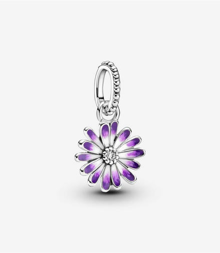 Panodra Moments Purple Daisy Dangle Charm