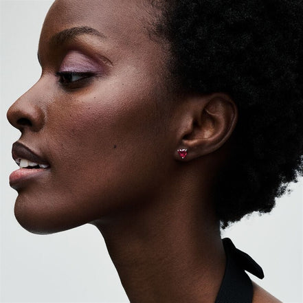 Pandora Moments Red Heart Stud Earrings