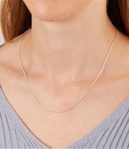Pandora Moments Silver Curb Chain Necklace 60 cm