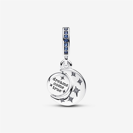 Pandora Moments Sparkling Moon Spinning Dangle Charm