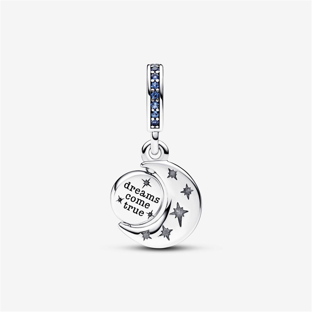 Pandora Moments Sparkling Moon Spinning Dangle Charm