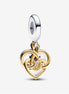 Pandora Moments Two-Tone Lab-Grown Diamond Engravable Mom Double Dangle Charm