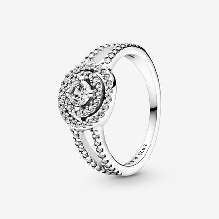 Pandora Timeless Sparkling Double Halo Ring Size 5