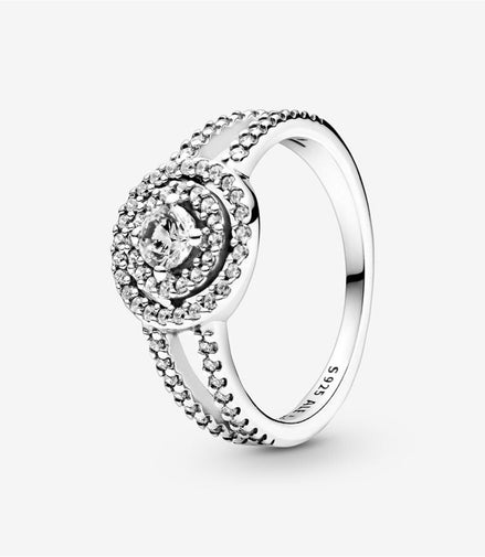 Pandora Timeless Sparkling Double Halo Ring Size 5