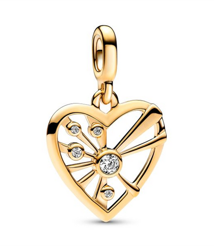 Pandora ME Heart And Rays Medallion Charm