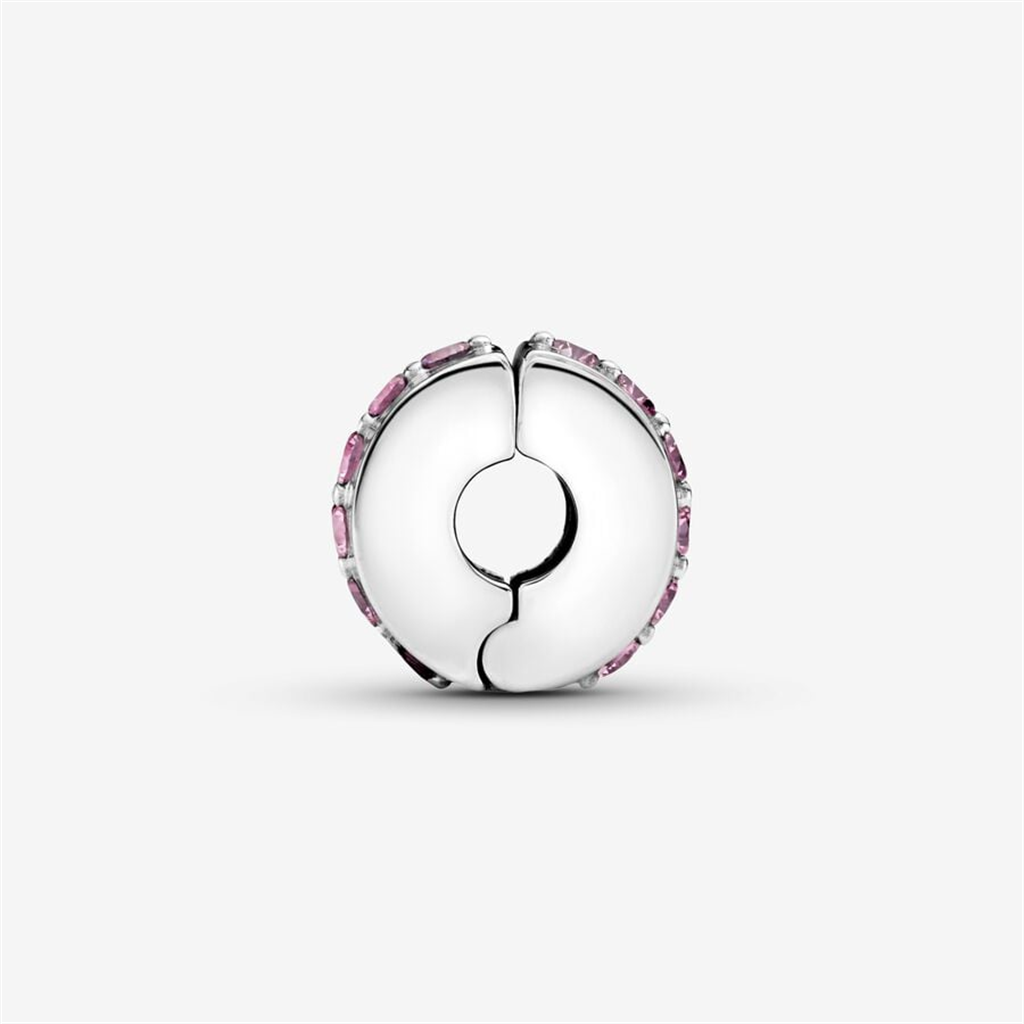 Pandora Moments Pink Sparkling Row Clip Charm