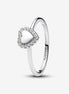 Pandora Timeless Engravable Heart Halo Ring Size 7