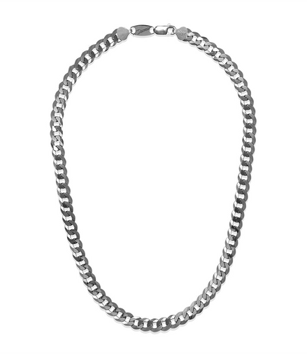 Desmos Men's Sterling Silver Grumetta Concave Necklace