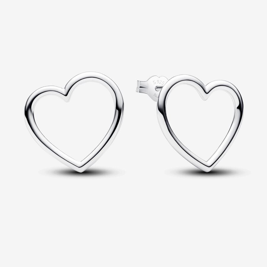 Pandora Moments Front-Facing Heart Stud Earrings