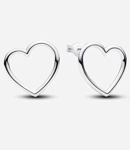 Pandora Moments Front-Facing Heart Stud Earrings