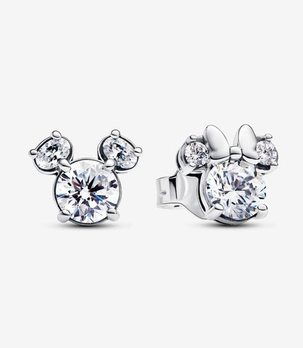 Pandora Disney Mickey Mouse & Minnie Mouse Sparkling Stud Earrings