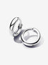 Pandora Essence Silver Round Huggie Hoop Earrings