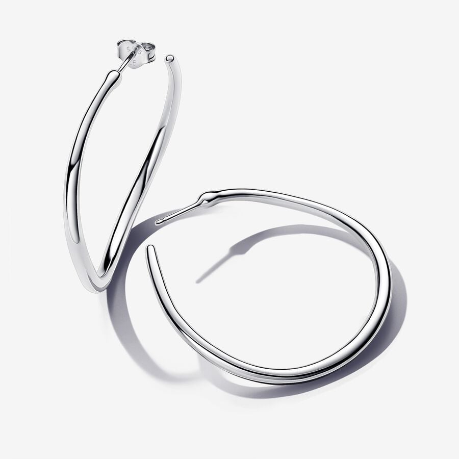 Pandora Essence Organically Shaped 42 mm Open Hoop Earrings